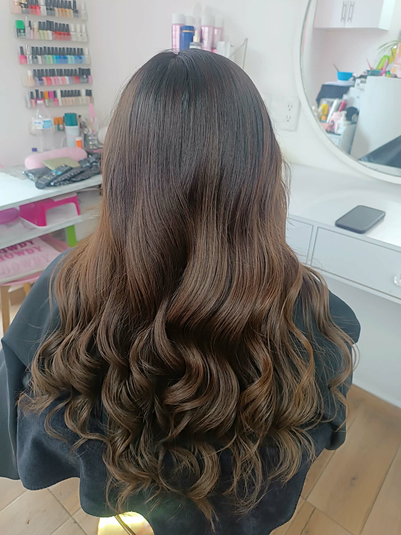 Capas con ondas, trabajo realizado en Salón Studio 81