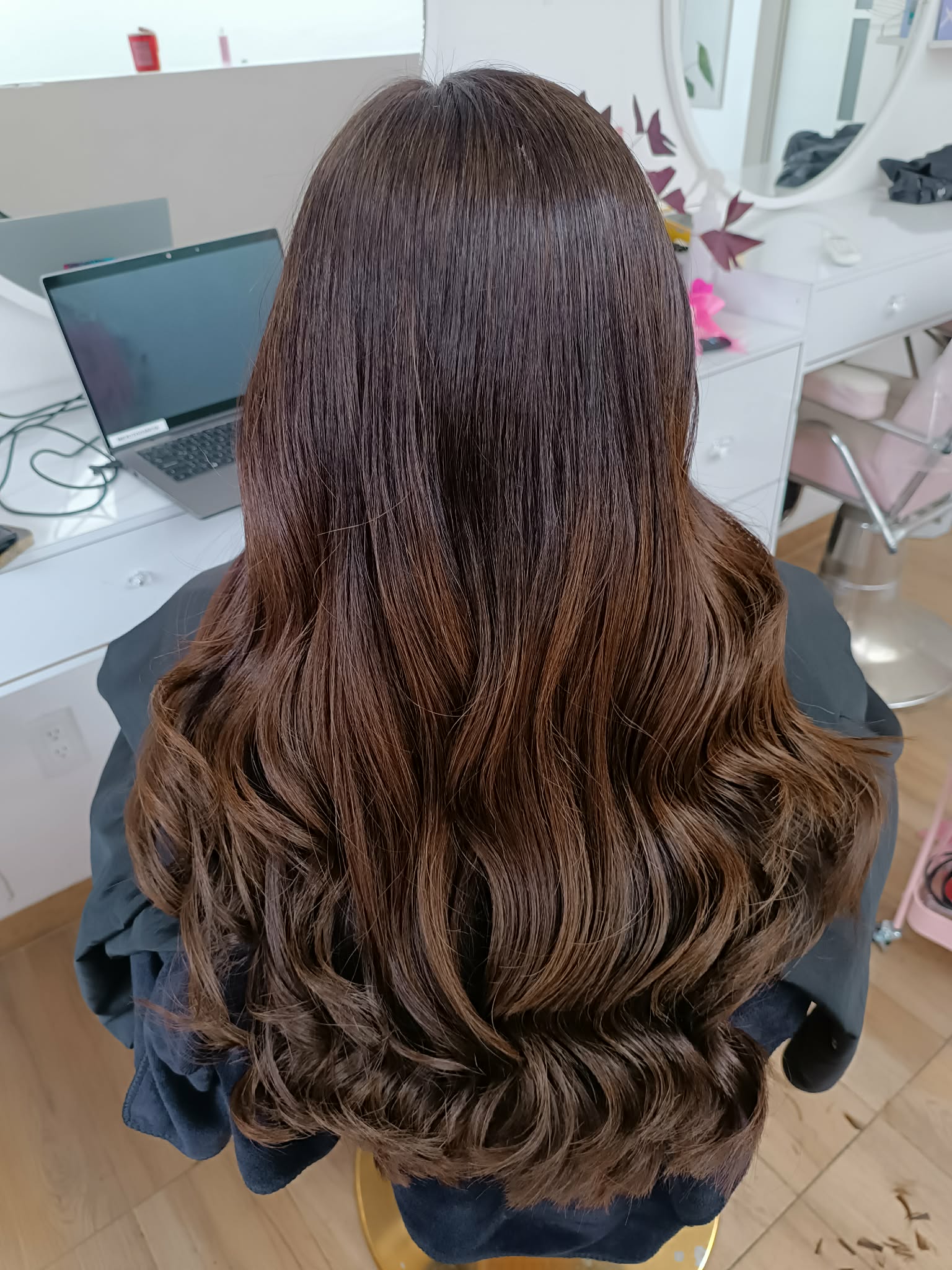 Chocolate cálido, trabajo realizado en Salón Studio 81